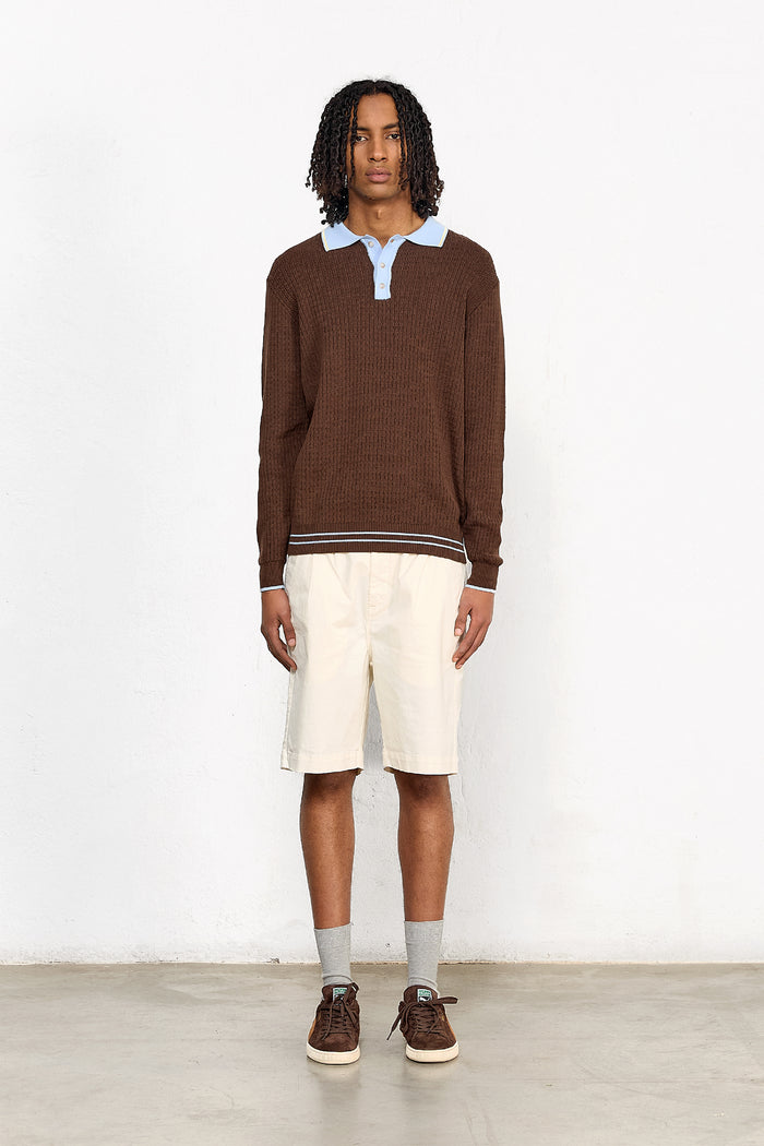 Edmmond studios KNITTED POLO CHOCOLATE Oferta exclusiva