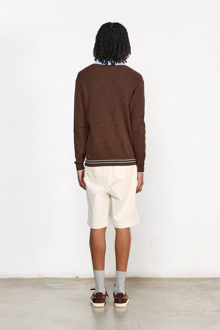 Edmmond studios KNITTED POLO CHOCOLATE Oferta exclusiva