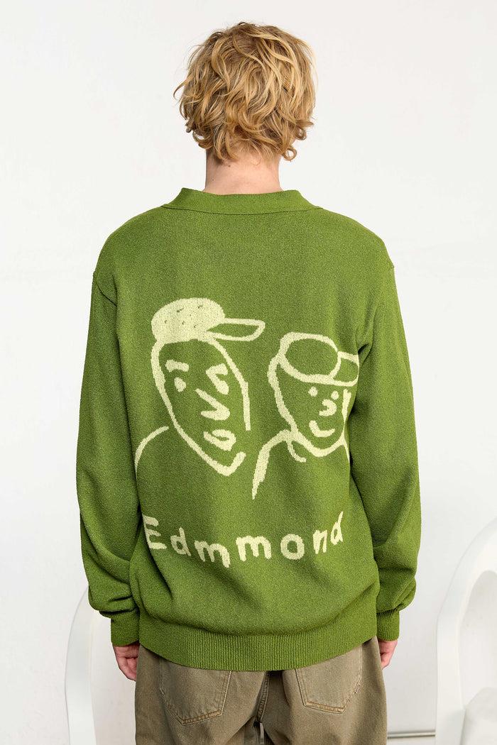 Edmmond studios PEOPLE CARDIGAN GREEN Última moda