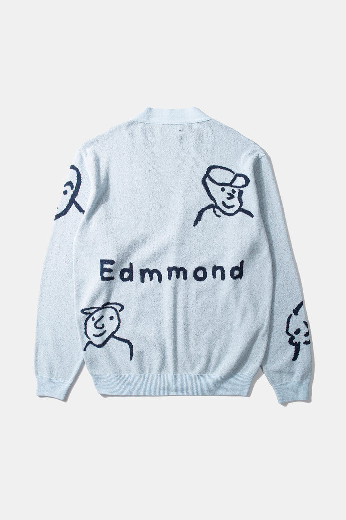 Edmmond studios PEOPLE CARDIGAN LIGHT BLUE Descuento por venta flash