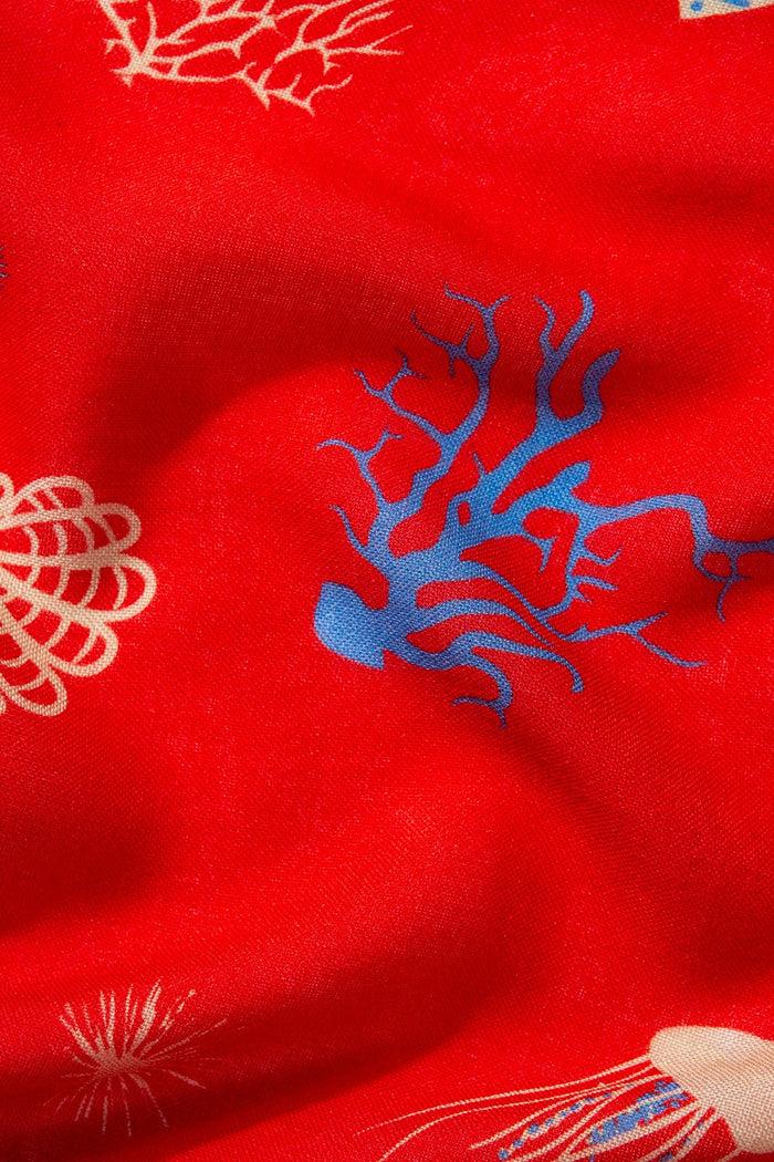 Edmmond studios SALTWATER SCARVE RED Descuentos del mes