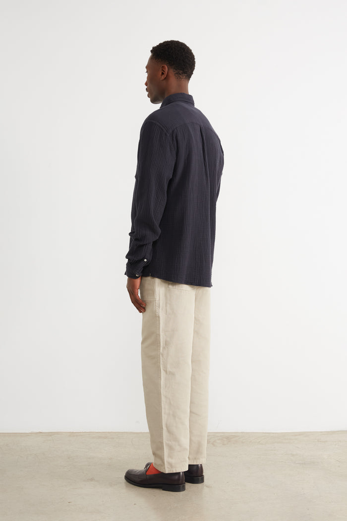 Edmmond studios SNAP SHIRT NAVY En oferta