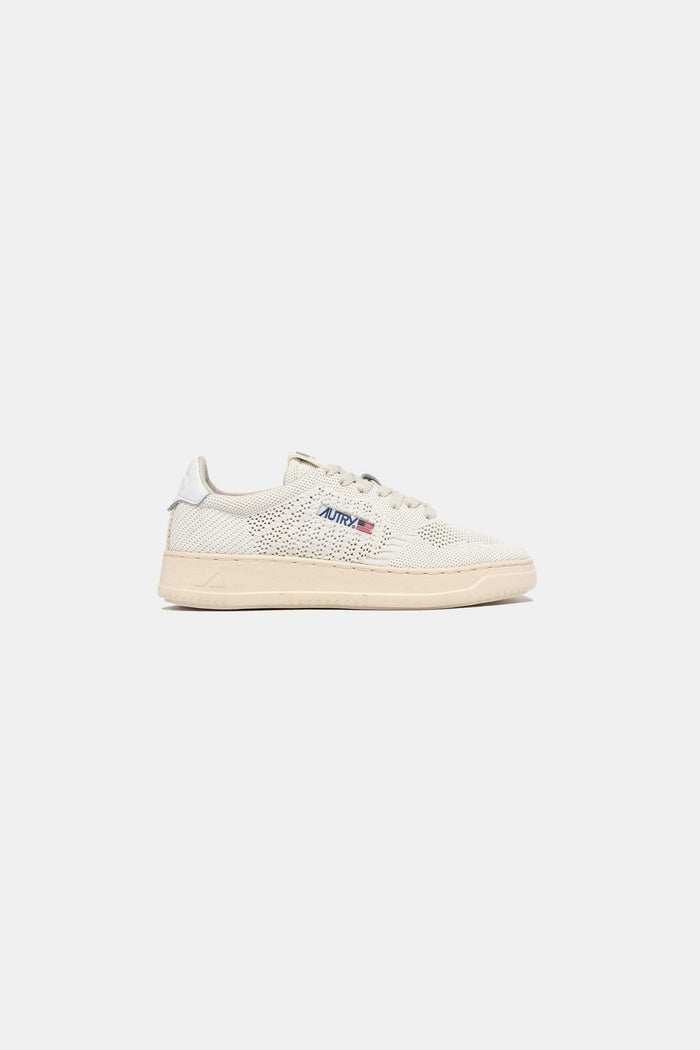 Edmmond studios AUTRY EASEKNIT LOW KNIT/LEAT WHT/IVORY