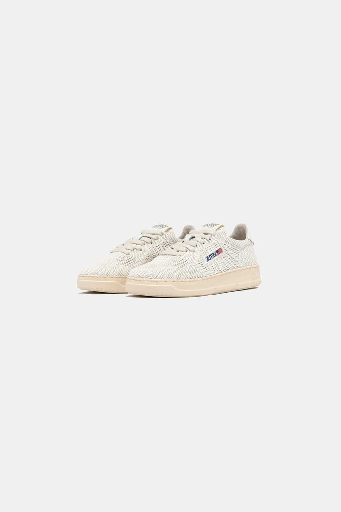 Edmmond studios AUTRY EASEKNIT LOW KNIT/LEAT WHT/IVORY Ventas relámpago