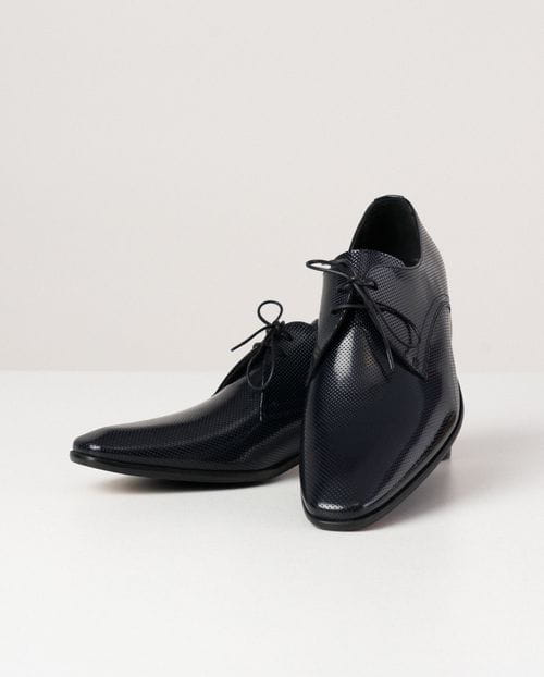 Etiem Zapato de vestir navy `tipo Blucher´ de piel picada