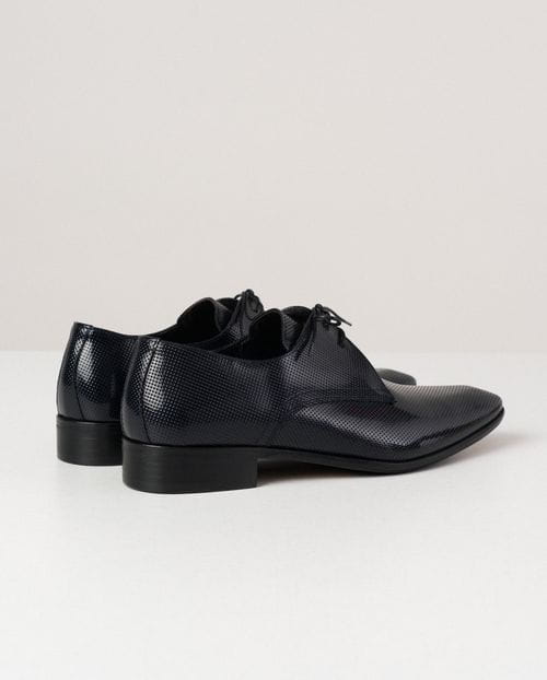 Etiem Zapato de vestir navy `tipo Blucher´ de piel picada Precio de fábrica