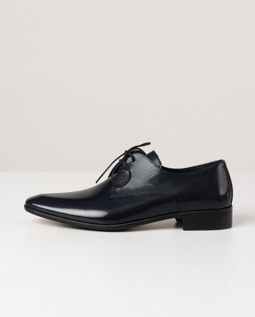 Etiem Zapato de vestir navy `tipo Blucher´ de piel picada Precio de fábrica