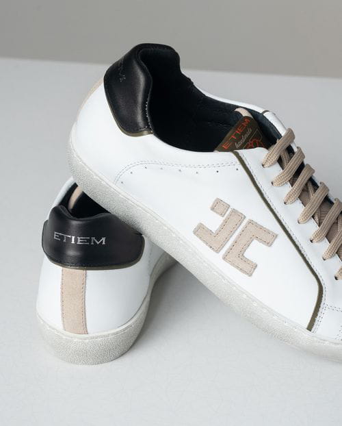 Etiem Zapatillas deportivas de piel combinadas y de edición limitada Promoción por tiempo limitado