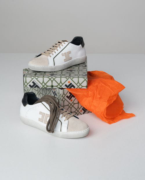 Etiem Zapatillas deportivas de piel combinadas y de edición limitada Promoción por tiempo limitado