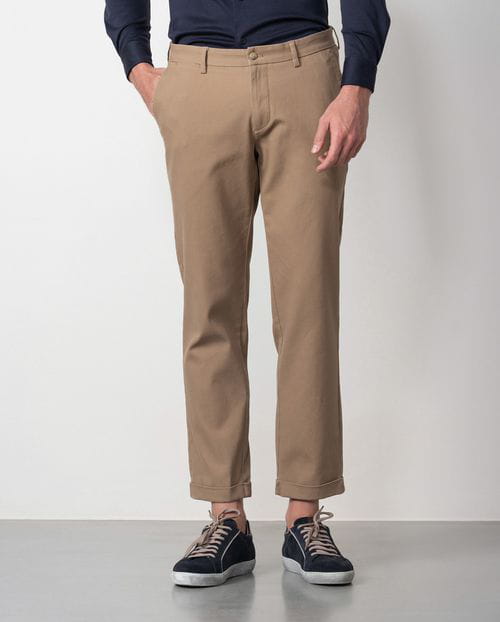 Etiem Pantalón sport chino slim fit en microestructura de algodón elástico Superdescuento