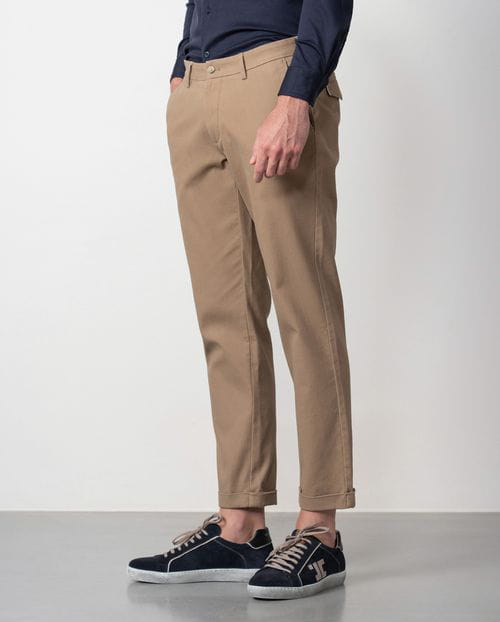 Etiem Pantalón sport chino slim fit en microestructura de algodón elástico Superdescuento