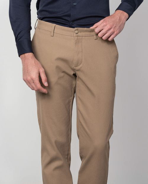 Etiem Pantalón sport chino slim fit en microestructura de algodón elástico Superdescuento