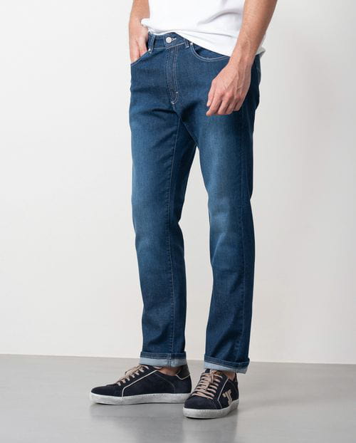 Etiem Tejano azul elástico regular fit Ahorra y exporta