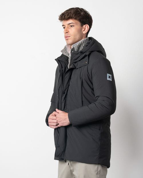 Etiem Parka de capucha desmontable en tejido técnico elástico water repellent Oferta exclusiva