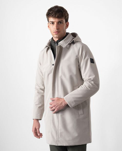 Etiem Trench corta acolchada de capucha y vista-chaleco desmontable en tejido water repellent Ofertas especiales