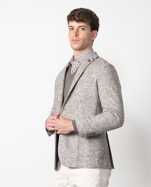 Etiem Americana de punto de cuadro gales slim fit desestructurada y sin forro Precio ultrabajo