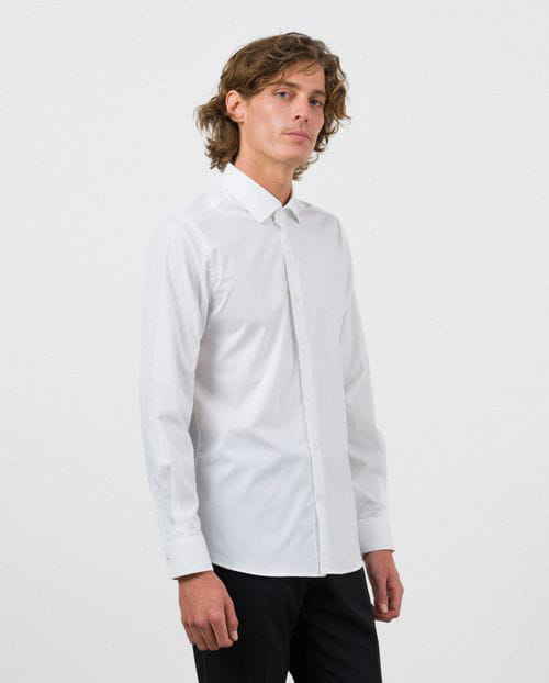 Etiem Camisa entallada extra-slim fit en popelín de algodón elástico Rebajas