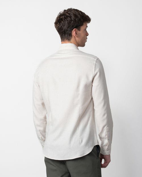 Etiem Camisa sport slim fit en una patita de gallo de algodón-tencel Gran oferta