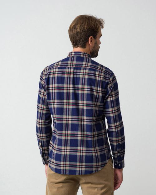 Etiem Camisa sport slim fit en viyela de cuadros Rebajas de fábrica