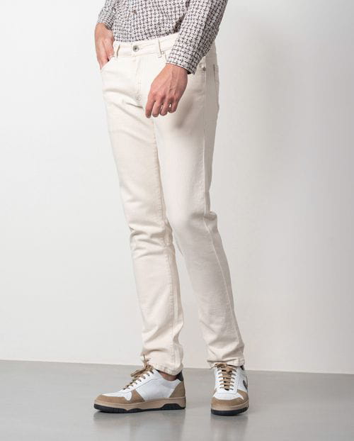 Etiem Tejano crudo elástico slim fit Ventas relámpago