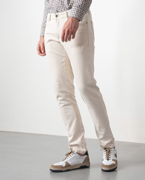 Etiem Tejano crudo elástico slim fit Ventas relámpago