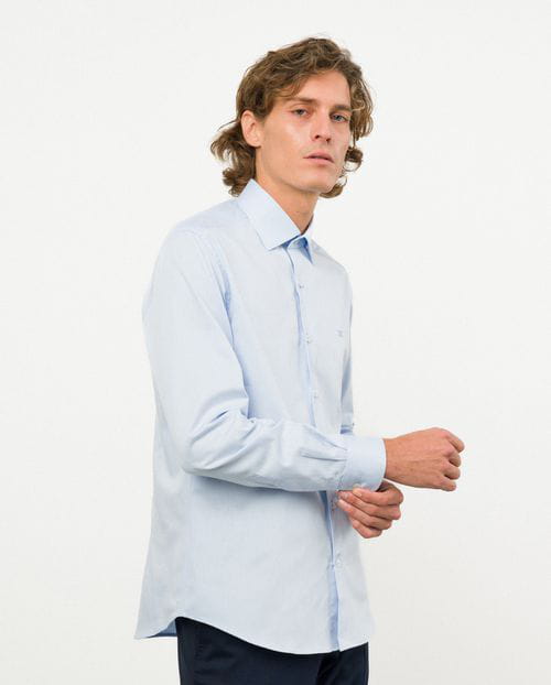 Etiem Camisa de vestir regular fit en microdibujo de algodón Tienda