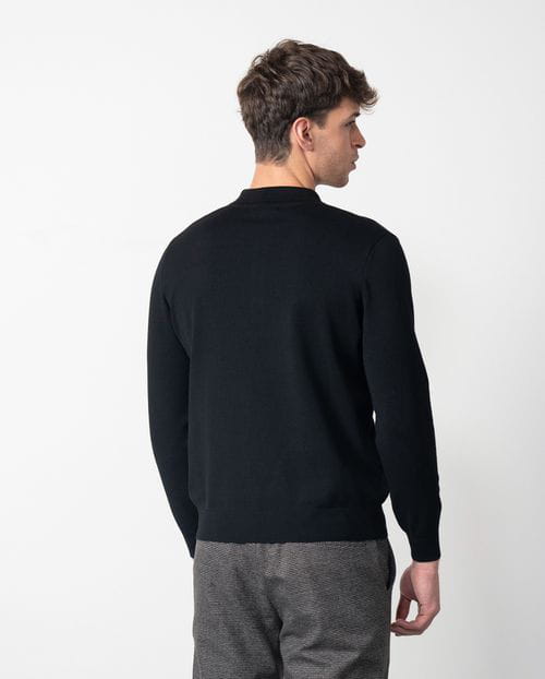 Etiem Polo camisero de botones en punto tricot combinado en liso con estructura Rebajas top