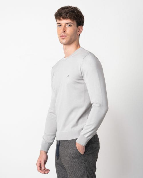 Etiem Jersey de cuello redondo en punto tricotado liso y manga larga Envío gratis