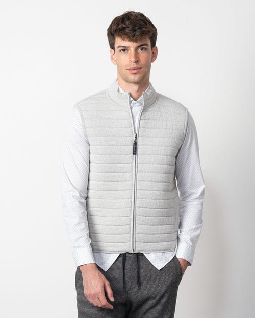 Etiem Chaleco acolchado con cremallera en punto tricot de lana mezcla Oferta especial