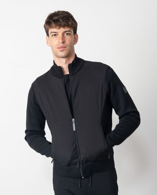 Etiem Chaqueta- cazadora combinada de punto con tejido elástico Promoción trimestral