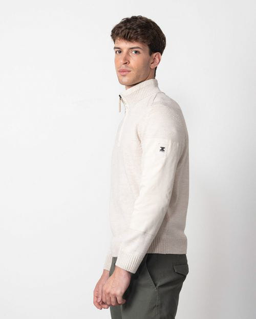 Etiem Jersey "estilo marinero" con cuello alto y cremallera Solo queda un día