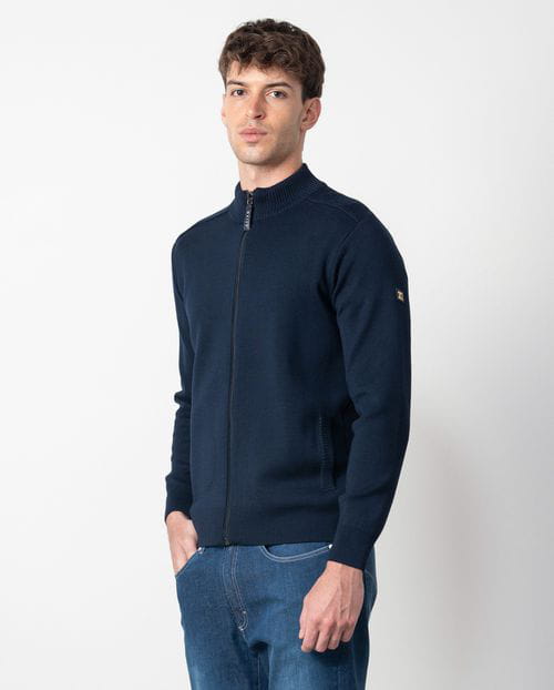 Etiem Chaqueta-cazadora en punto cerrojillo con cremallera y cuello alto Superdescuento
