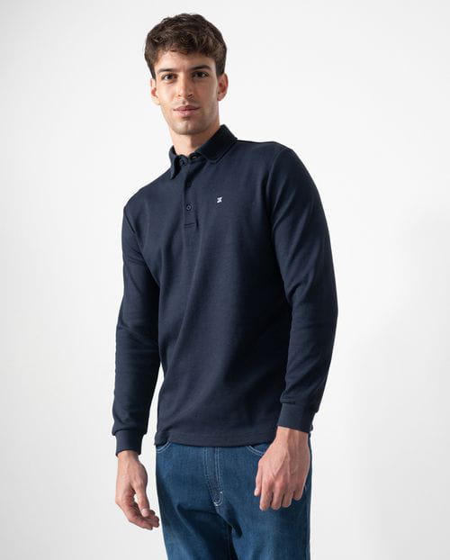 Etiem Polo camisero de botones en punto de estructura Tienda de fábrica