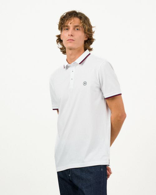 Etiem Polo de manga corta en granito de algodón mercerizado Oferta exclusiva