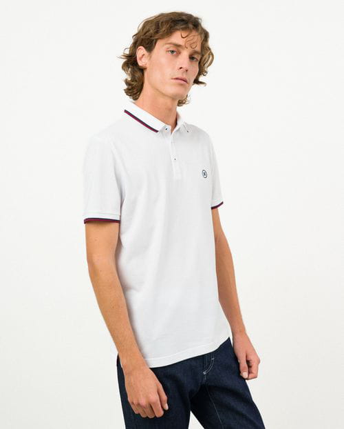 Etiem Polo de manga corta en granito de algodón mercerizado Oferta exclusiva