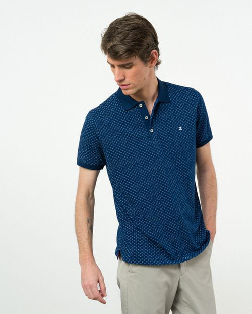 Etiem Polo de manga corta con estampadito geométrico Última moda
