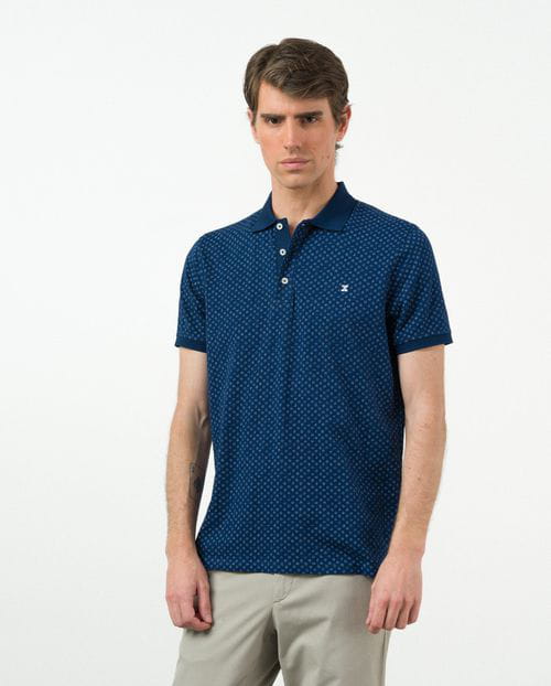 Etiem Polo de manga corta con estampadito geométrico Última moda