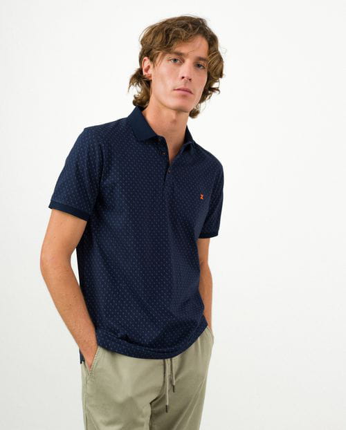 Etiem Polo de manga corta con estampadito de flamencos Descuento por venta flash
