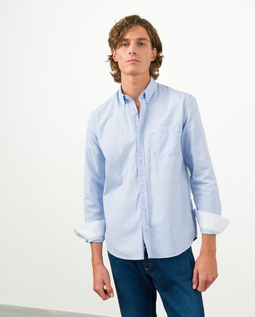 Etiem Camisa sport regular fit en fioxford de algodón Precio ultrabajo