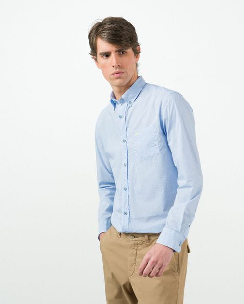 Etiem Camisa sport regular fit en microdibujo de algodón Devoluciones gratuitas