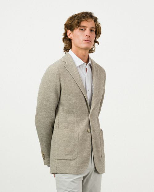 Etiem Americana desestructurada slim fit sin forro en estructura de punto Rebajas baratas