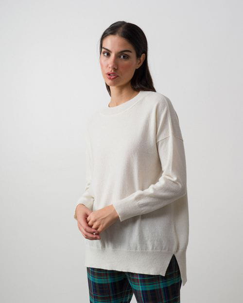 Etiem Jersey amplio de lana con manga caída y cuello caja Ventas relámpago