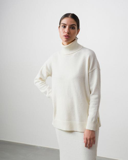 Etiem Jersey de punto fino con cuello vuelto Descuento