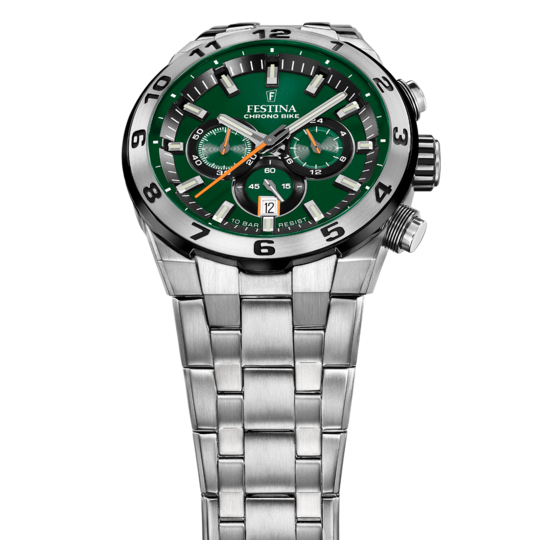 Festina RELOJ PARA HOMBRE FESTINA CHRONO BIKE VERDE CON CORREA DE ACERO F20670/2 Última moda