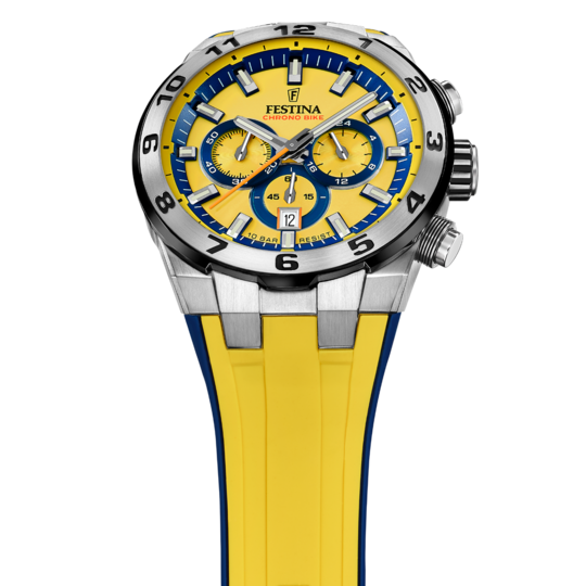 Festina RELOJ PARA HOMBRE FESTINA CHRONO BIKE AMARILLO CON CORREA DE CAUCHO F20671/4 Ventas relámpago