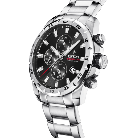 Festina RELOJ FESTINA TIMELESS CHRONOGRAPH F20463/4 NEGRO CORREA DE ACERO HOMBRE Libre de impuestos