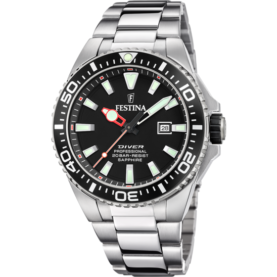 Festina RELOJ FESTINA F20663/3 NEGRO CORREA DE ACERO INOXIDABLE 316L HOMBRE