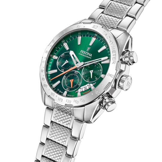Festina RELOJ FESTINA TIMELESS CHRONOGRAPH F20668/3 VERDE CORREA DE ACERO INOXIDABLE 316L HOMBRE COMPRAR AHORA