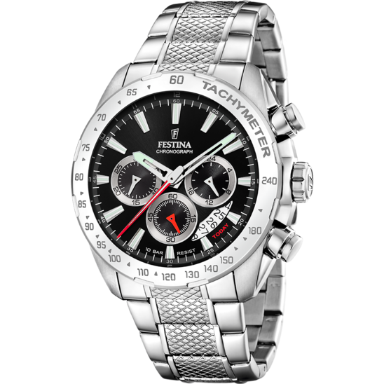 Festina RELOJ FESTINA TIMELESS CHRONOGRAPH F20668/4 NEGRO CORREA DE ACERO INOXIDABLE 316L HOMBRE