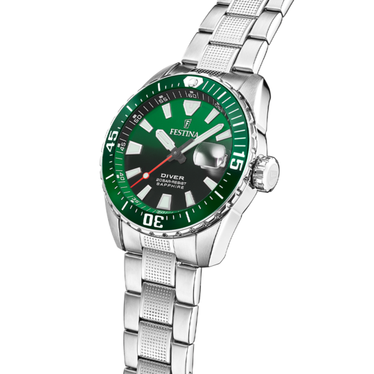 Festina RELOJ FESTINA THE ORIGINALS F20669/2 VERDE CORREA DE ACERO INOXIDABLE 316L HOMBRE Promoción por tiempo limitado